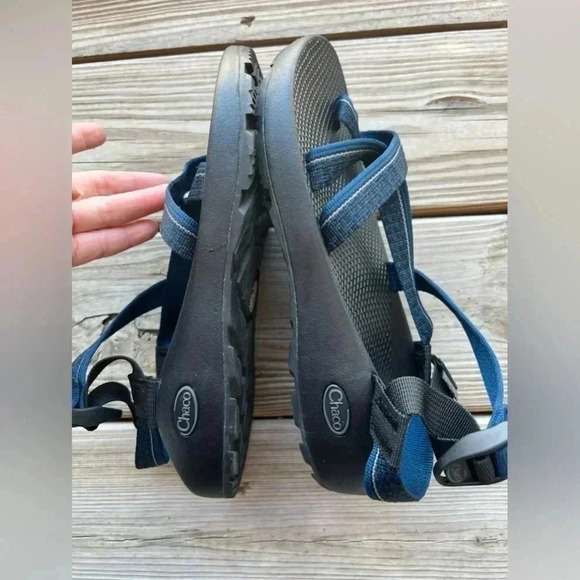 Chaco Men’s Sandals Blue/Black adjustable Strap Sz 8 - Picture 3 of 8